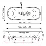 Ванна акриловая VagnerPlast Briana 170x75 / VPBA170BRI2X-04