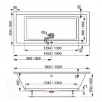 Ванна акриловая VagnerPlast Cavallo 180x80 / VPBA180CAV2X-04