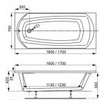 Ванна акриловая VagnerPlast Ebony 160x75 / VPBA160EBO2X-04