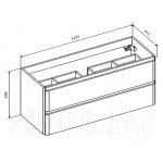 Тумба под умывальник BelBagno ALBANO-1200-2C-SO-RNG