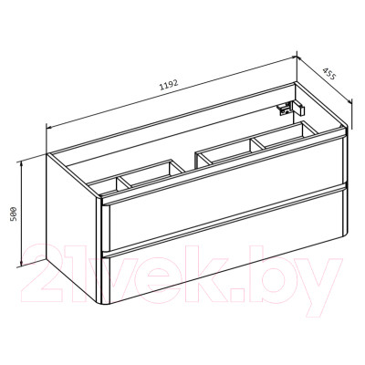 Тумба под умывальник BelBagno ALBANO-1200-2C-SO-RR