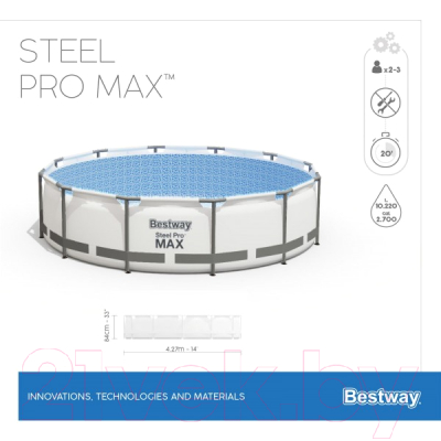 Каркасный бассейн Bestway Steel Pro Max 56595