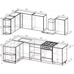 Кухонный гарнитур Интермебель Микс Топ-12 2x1.5м левая