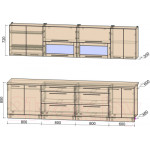 Кухонный гарнитур Интерлиния Мила Пластик 3.0 В
