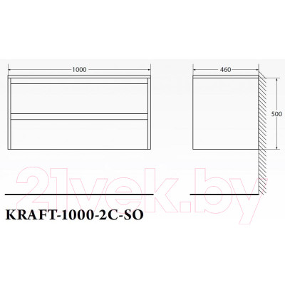 Тумба под умывальник BelBagno KRAFT-1000-2C-SO-CG