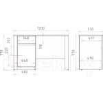 Письменный стол Рэйгрупп Bromo СТЖ-10 1D1Y 120x77x53 / СТЖ-10 VL