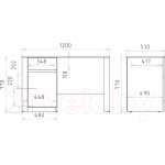 Письменный стол Рэйгрупп Bromo СТЖ-10 1D1Y 120x77x53 / СТЖ-10 BR