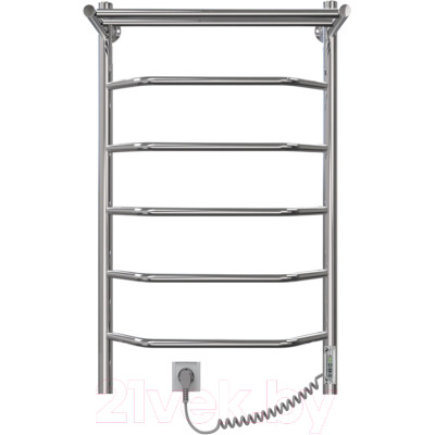 Полотенцесушитель электрический GRANULA Трапеция 50x80 5 перекладин D32 с полкой