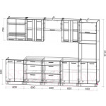 Кухонный гарнитур Интерлиния Мила 3.0 ВТ