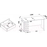 Компьютерный стол Сокол-Мебель КСТ-105