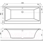 Ванна акриловая Berges Tari 180x80 / 050029