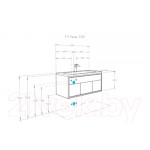 Тумба под умывальник Акватон Уэльс 100