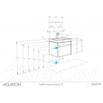 Тумба под умывальник Акватон Марти 55