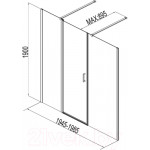 Душевая дверь Aquanet Cinetic 120x80 / 254243