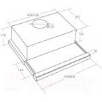 Вытяжка телескопическая Akpo Light Eco Glass Twin 60 WK-7 Т-300