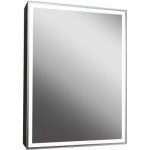 Шкаф с зеркалом для ванной Континент Mirror Box Black Led 60х80