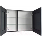 Шкаф с зеркалом для ванной Континент Mirror Box Black Led 100x80