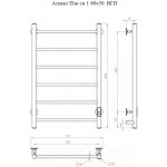 Полотенцесушитель электрический Тругор Пэк СП 1 80х50 / 292152