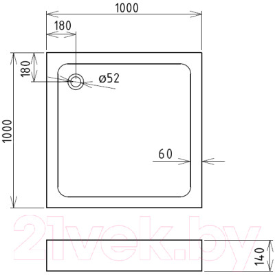 Душевой поддон Gemy ST16T