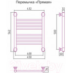 Полотенцесушитель водяной Сунержа Богема+ прямая 50x40 / 00-0220-5040