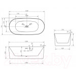 Ванна акриловая Abber AB9363-1.7