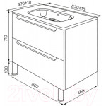 Тумба с умывальником IDDIS EDI80WFi95K
