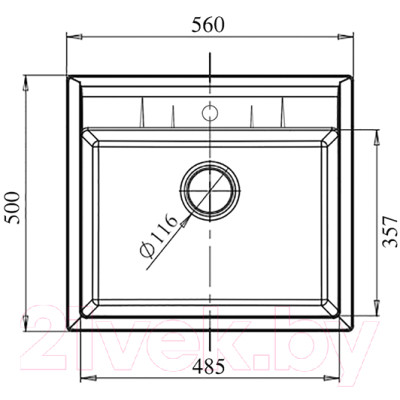 Мойка кухонная GranFest Quadro GF-Q561