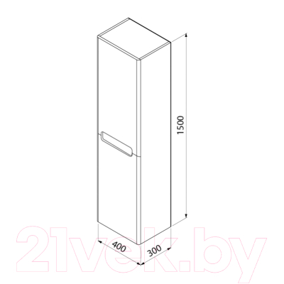 Шкаф-пенал для ванной IDDIS EDI40W0i97