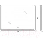 Зеркало BelBagno SPC-MAR-1100-800-LED-TCH-WARM