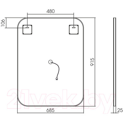 Зеркало Silver Mirrors Паллада 68.5x91.5 / LED-00002242