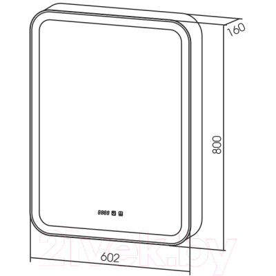 Шкаф с зеркалом для ванной Silver Mirrors Фиджи 60 / LED-00002363