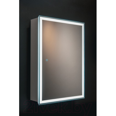 Шкаф с зеркалом для ванной Silver Mirrors Киото Flip 60 / LED-00002474