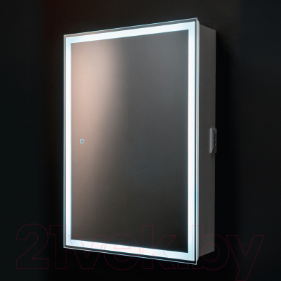 Шкаф с зеркалом для ванной Silver Mirrors Киото Flip 60 / LED-00002474