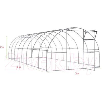 Каркас теплицы Агросити Титан 3х4м 0.67