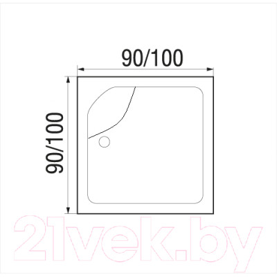 Душевой поддон Wemor 90/41 S