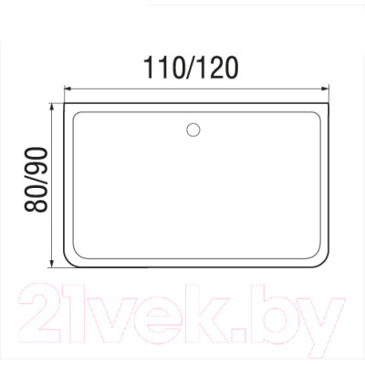 Душевой поддон Wemor 110/80/24 S