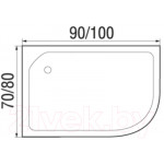 Душевой поддон Wemor 100/70/24 L