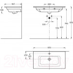 Умывальник Kerama Marazzi Piano / PI.wb.85