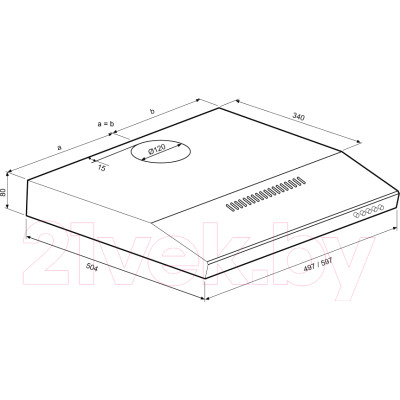 Вытяжка плоская Krona Jessica Slim 500 Push Button / 00022840