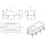 Ванна акриловая Roca Line 160x70 / ZRU9302985