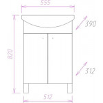 Тумба под умывальник Onika Лига 55.11