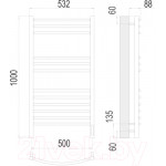 Полотенцесушитель электрический Terminus Классик П12 500x1000