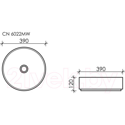 Умывальник Ceramica Nova Element CN6022MW