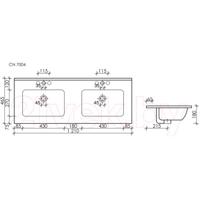 Умывальник Ceramica Nova Element CN7004