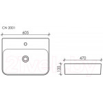 Умывальник Ceramica Nova Aura CN2001