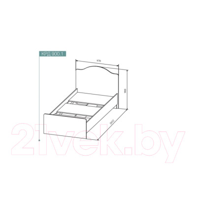 Односпальная кровать ДСВ МС Ki-Ki КРД 900.1