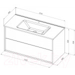 Тумба под умывальник Aquanet Lino 100 / 287544