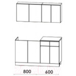Кухонный гарнитур Артём-Мебель Лана СН-113 без стекла 1.4