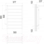 Полотенцесушитель водяной Terminus Аврора П8 500x800
