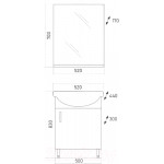 Комплект мебели для ванной Grossman Эко 52 / 105205
